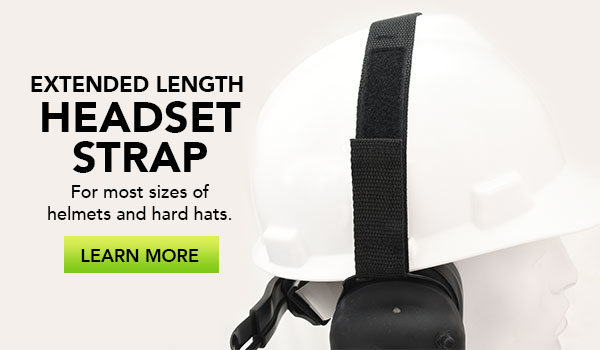 extended helmet strap for crane crews