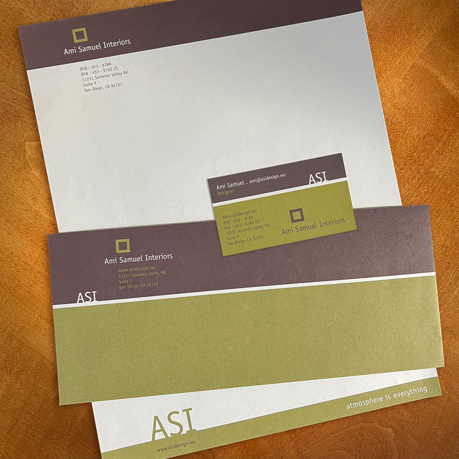 ASI graphic design stationery