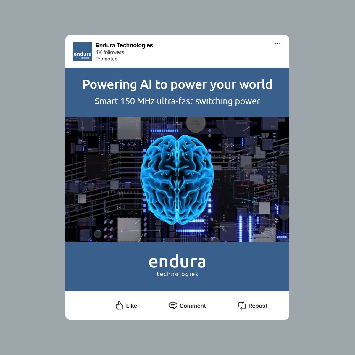 Endura social media ad