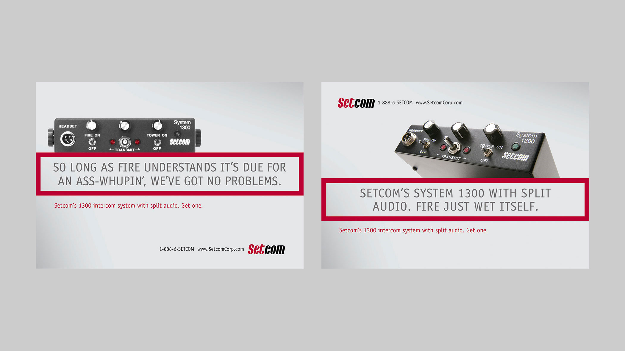 Setcom print ads
