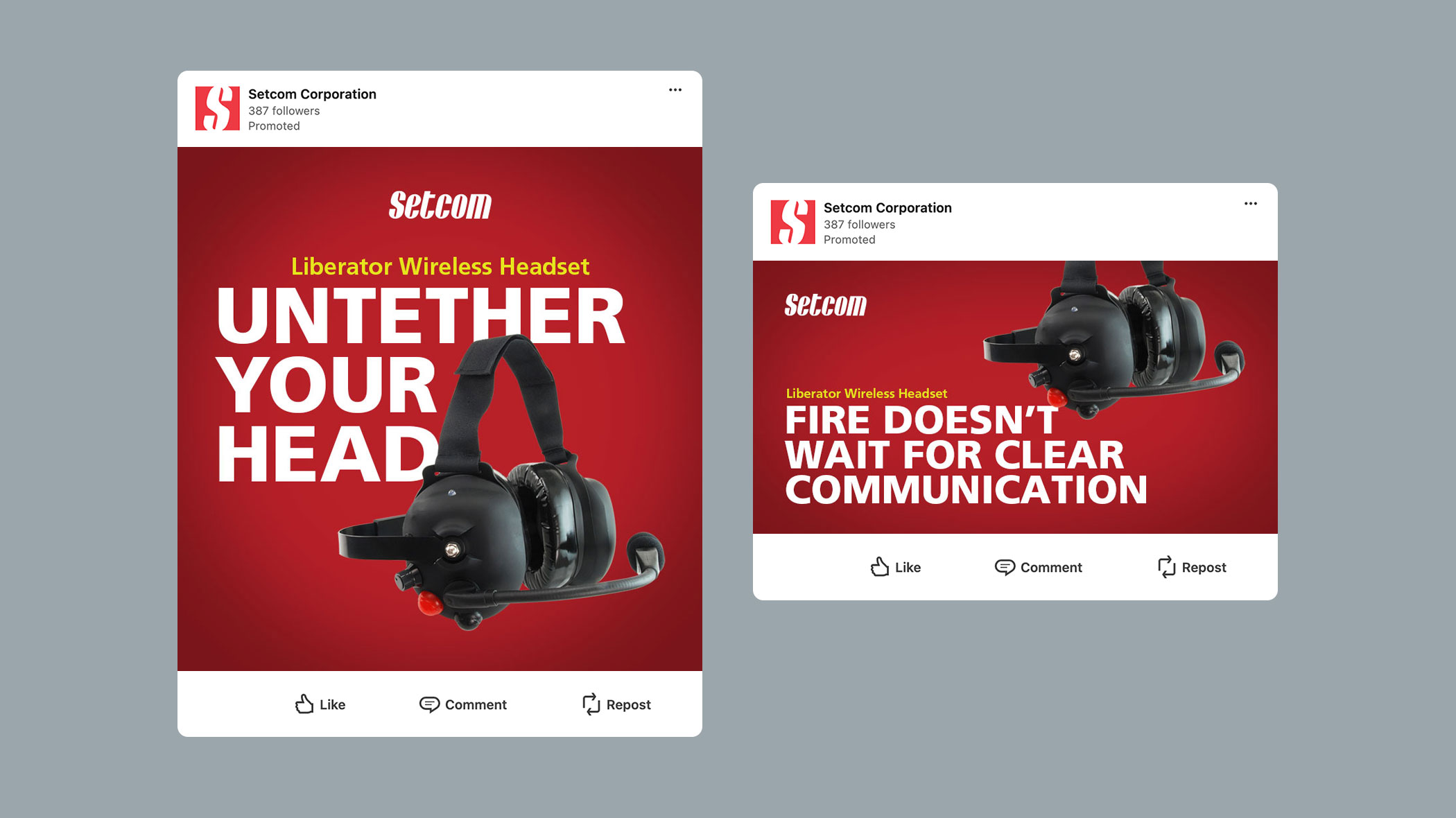 Setcom social media ads
