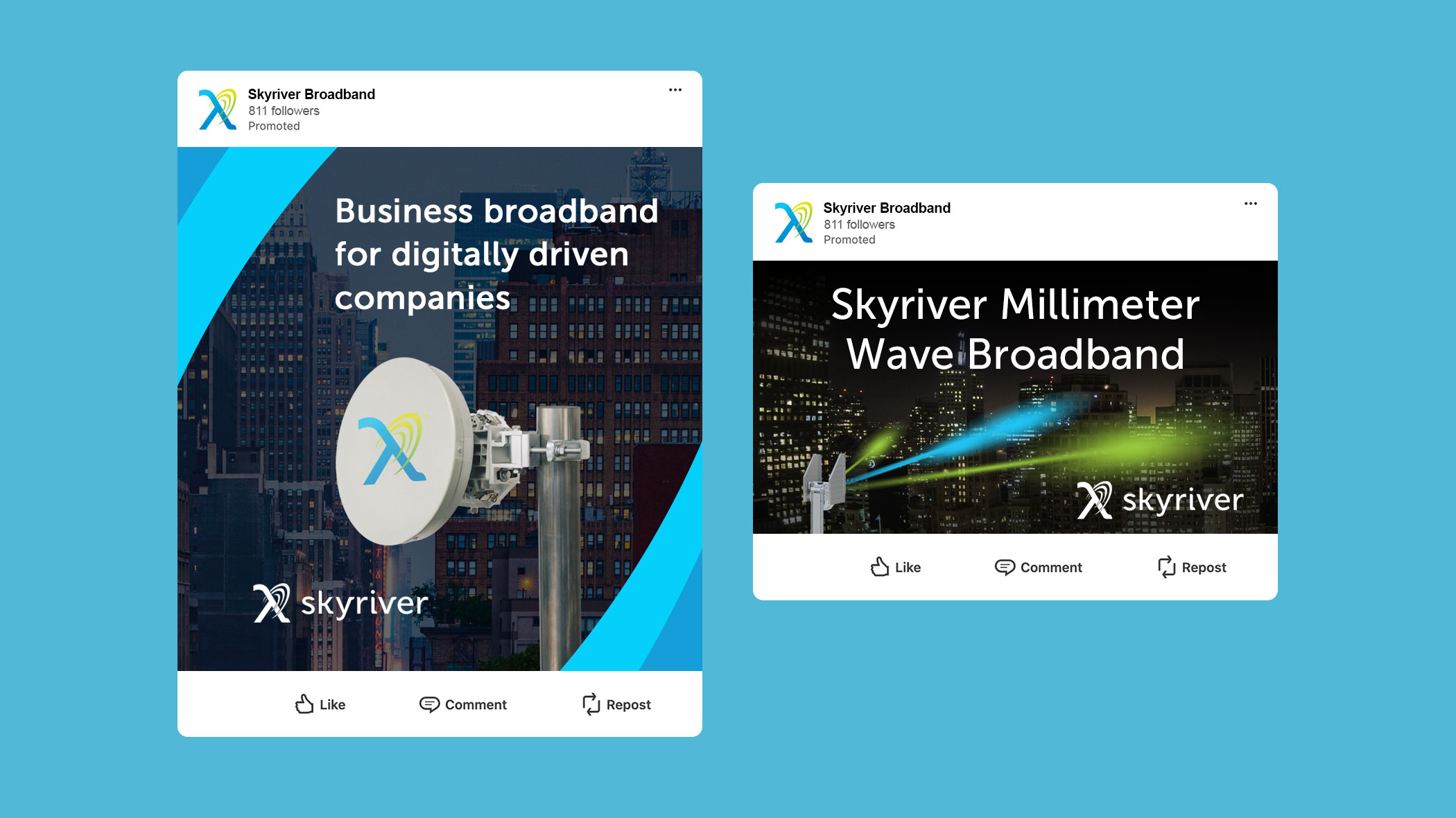 Skyriver social media promo ads